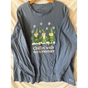 Life Is Good Women's Long Sleeve T-Shirt Size XXL, 100% Cotton